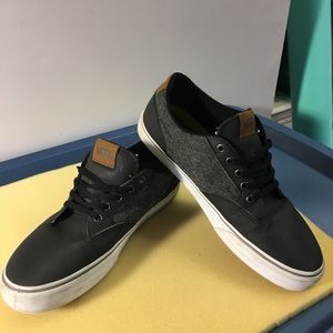 Vans Mens 11M Grey canvass/ Blk Leather frnt